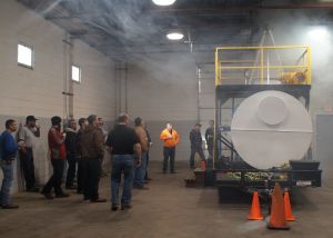 Fog shows air movement inside tank